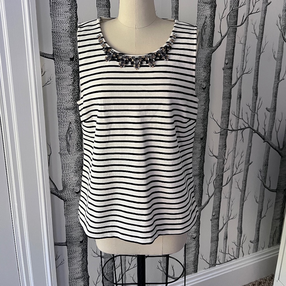 J. Crew Tank with rhinestone embellishment